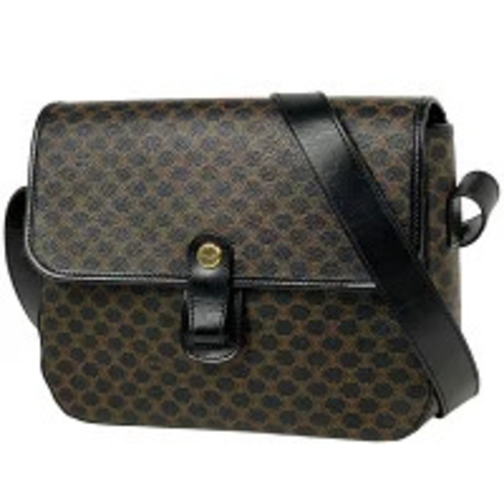 Celine Macadam shoulder bag cross Body Belt Bum Crossbody canvas black